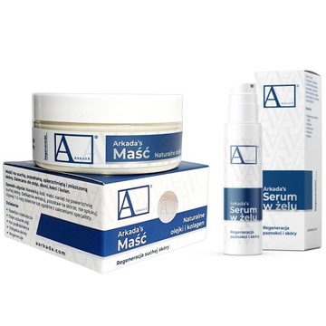 ARKADA zestaw Serum kolagenowe w żelu + Maść z Olejkami do Suchej Skóry