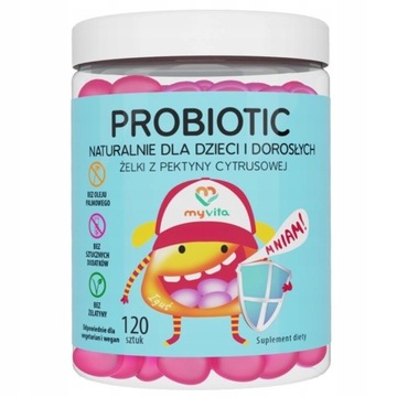 MYVITA Probiotic naturalne żelki dla dzieci 120szt
