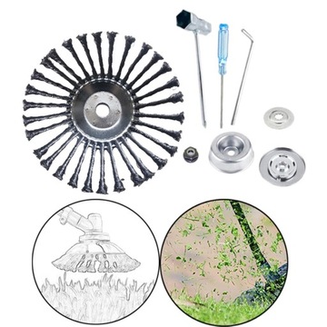 Проволочная поворотная щетка, головка триммера, проволочное колесо, 7 шт.