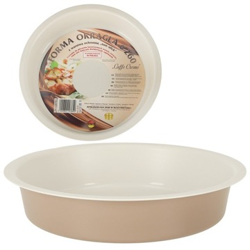 BLACHA DO PIECZENIA TORTOWNICA FORMA OKRĄGŁA DO TORTÓW TART 26CM BRĄZ FUN