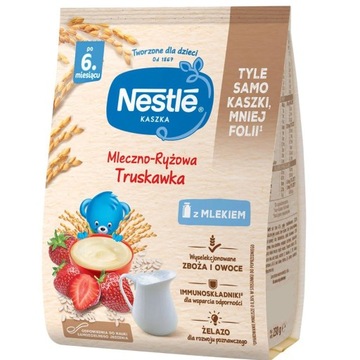 Kaszka mleczno ryżowa Nestle truskawka po 6 miesiącu 230 g