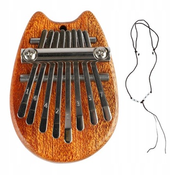 Твердое пианино Mini Kalimba с 8 клавишами и большим пальцем