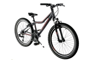 Rower MTB 24 Kands Dragon ALU grafit-czerwony 2023