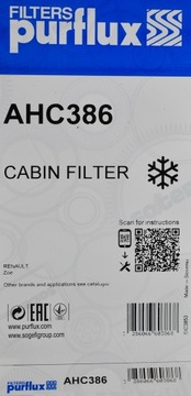 FILTR KABINA AHC386 PURFLUX