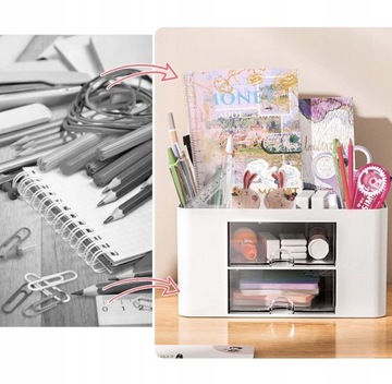 Настольный органайзер для девочек для ручек, ящик для инструментов с выдвижными ящиками