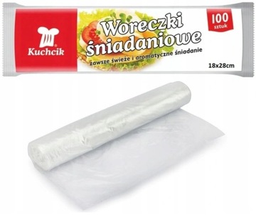 Woreczki śniadaniowe Kuchcik 18x28cm 100 sztuk