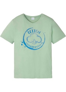 B.P.C t-shirt męski jasnozielony z nadrukiem r.3XL
