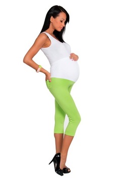 CIĄŻOWE LEGGINSY 3/4 Z PANELEM KIESZENIE LCKP M