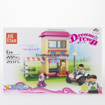 KLOCKI SLUBAN CITY SKLEP + QUAD + 3 FIGURKA 222 EL