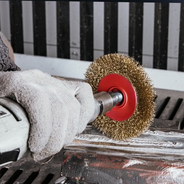 ЛАТУННАЯ ДИСКОВАЯ ЩЕТКА, СТАЛЬНАЯ ПРОВОЛОКА ДЛЯ сверл M14 И ОТВЕРТКИ