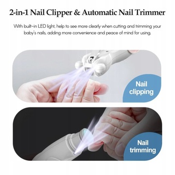 Машинка для стрижки ногтей 2-в-1 для детей.