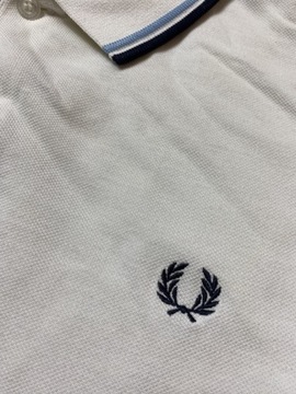 FRED PERRY ORYGINALNE BIAŁE BAWEŁNIANE POLO L