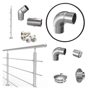 Elementy balustrady ATLANTA - Kolanko 90° dla rury Ø42,4 x 2,0 mm