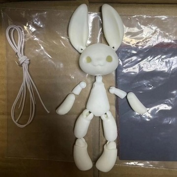 14,5 cm wysokości Drukowana w 3D lalka królik z żywicy Pet