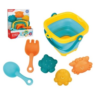 Набор силиконового песка, складное ведро 258