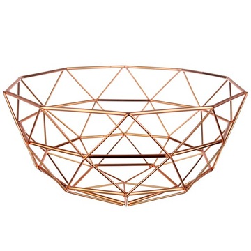 STALOWY KOSZYK KOSZ GEOMETRYCZNY NA OWOCE MISA