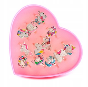 ДЕТСКОЕ КОЛЬЦО С ЕДИНОРОГОМ ДЛЯ ДЕВОЧКИ, РЕГУЛИРУЕМОЕ, РАЗЛИЧНЫЕ ДИЗАЙНЫ