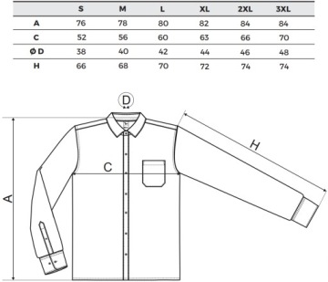 MALFINI STYLE LS 209 мужская рубашка с длинным рукавом 3XL