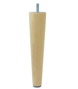 Noga, nóżka bukowa 20 cm, noga meblowa buk nóżka stożek do mebli lakier