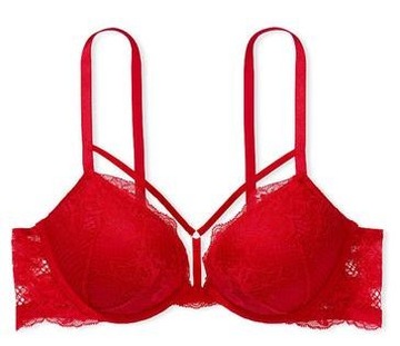 Biustonosz Victoria's Secret push-up ozdobne paski 75D (34D)