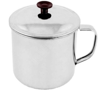 Kubek stalowy turystyczny z przykrywką 8.5cm 360ml
