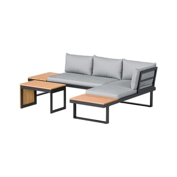 ZESTAW mebli ogrodowych GREGMAN MODUŁOWY ze stolikiem NAROŻNIK LEŻANKA SOFY