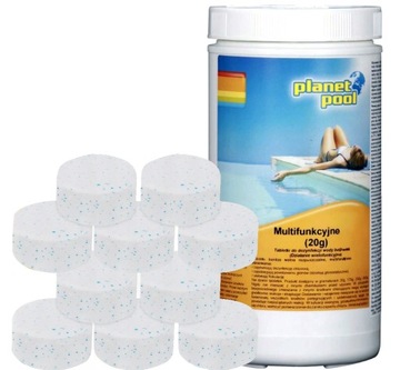Chlor Małe Tabletki Chlorowe Multifunkcyjne do Basen Jacuzzi Planet 20g 1kg