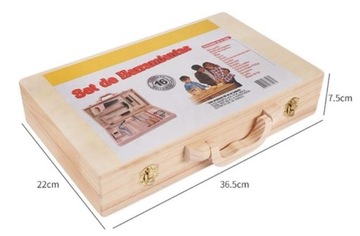 Большой деревянный набор инструментов для детей DIY Kit Box