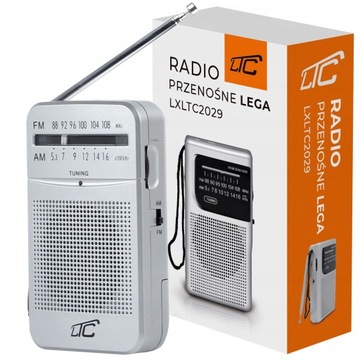 MOCNE KIESZONKOWE RADIO PRZENOŚNE AM/FM/AUX