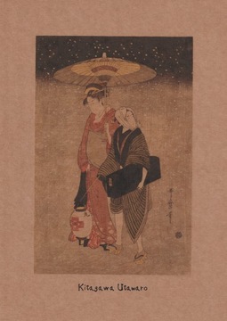 Kopia drzeworytu japońskiego artysty Kitagawa Utamaro A4 bez ramki