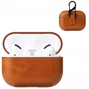 AIRPODS PRO CASE OBUDOWA DO APPLE SŁUCHAWKI , OCHRONNE ODPORNE – SKÓRZANE