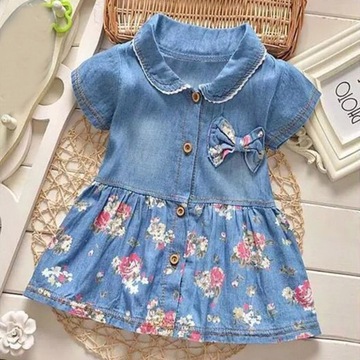 2022 New Toddler Baby Girls Floral Print Bowknot S