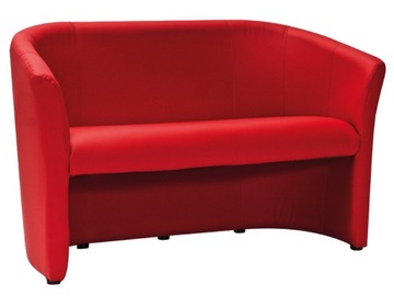 Sofa TM-2 czerwona ekoskóra biuro firma salon