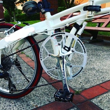 Твердая черная складная велосипедная рукоятка