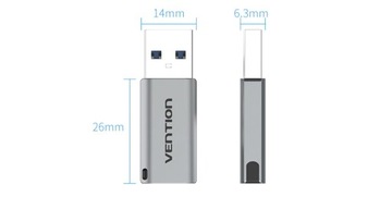 Адаптер VENTION USB TYPE-C --> USB 3A + шнурок