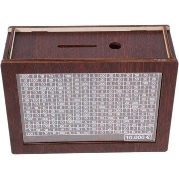 COIN BANK, DREWNIANY, VINTAGE, LICZNIK DO OSZCZĘDZANIA PIENIĘDZY