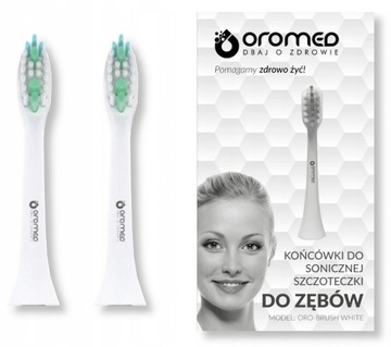 2x KOŃCÓWKI DO SZCZOTECZKI SONICZNEJ OROMED BRUSH
