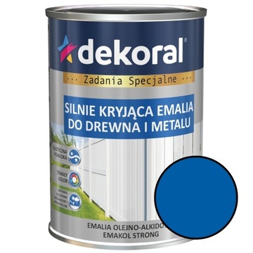 Emalia olejno-alkidowa Emakol Strong 0,9L lazurowy połysk silnie kryjąca dr