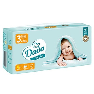 Pieluszki Dada Extra Soft rozmiar 3 4-9 kg 56 szt.