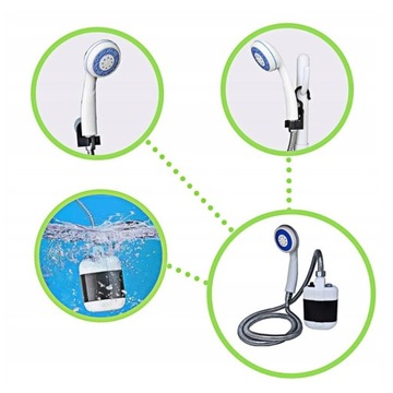 БЕСПРОВОДНОЙ ТУРИСТИЧЕСКИЙ ДУШ С АККУМУЛЯТОРОМ КЕМПИНГОВЫЙ С НАСОСОМ