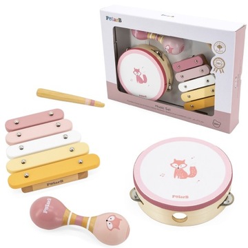 НАБОР МУЗЫКАЛЬНЫХ ИНСТРУМЕНТОВ TAMbourine MARACAS ДЕРЕВЯННЫЙ КСИЛОФОН POLARB