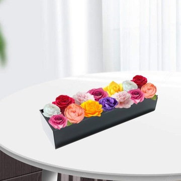 Акриловая ваза Прямоугольная акриловая ваза низкая М