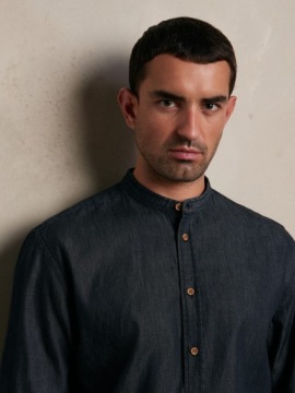 ЧЕРНАЯ РУБАШКА С ДЛИННЫМ РУКАВОМ L BYTOM