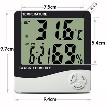 4X ПОГОДНАЯ СТАНЦИЯ ПОГОДНЫЙ МИНИ-ТЕРМОМЕТР КОМНАТНЫЙ ГИГРОМЕТР ПОДСТАВКА ДЛЯ ЧАСОВ
