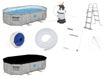 Каркас бассейна Bestway 488x305x107 11в1 камень 56946