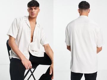 New Look Biała satynowa koszula oversize S
