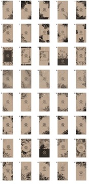 ЭКО бумажные этикетки черно-белые этикетки x1000 + PROJ