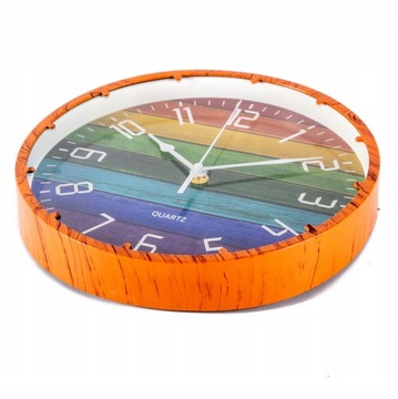 ЦВЕТНЫЕ НАСТЕННЫЕ ЧАСЫ 25СМ, РАЗНЫЕ ЦВЕТА