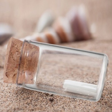 Стеклянные пробковые бутылки Mini Tote, прозрачные