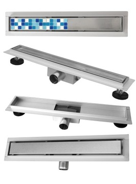 AQUAUNO 2w1 ODPŁYW LINIOWY 50 cm NISKI SYFON 52mm WYSOKA PRZEPUSTOWOŚĆ